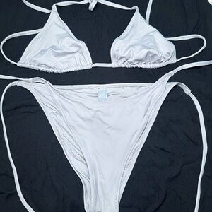 SKIMS White Triangle Bikini Set